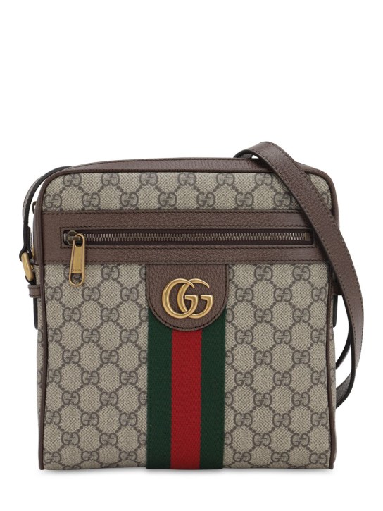 Gucci: Small Ophidia GG Supreme messenger bag - Beige - men_0 | Luisa Via Roma