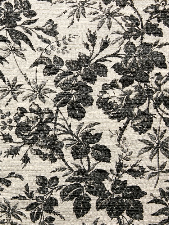 Gucci: Herbarium printed wallpaper - Siyah/Beyaz - ecraft_1 | Luisa Via Roma