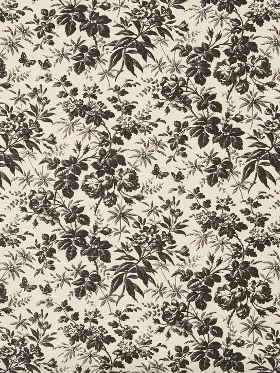 Gucci: Herbarium printed wallpaper - Siyah/Beyaz - ecraft_0 | Luisa Via Roma