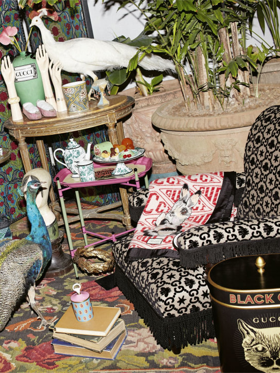 Gucci: GG jacquard armchair - Beige/Schwarz - ecraft_1 | Luisa Via Roma