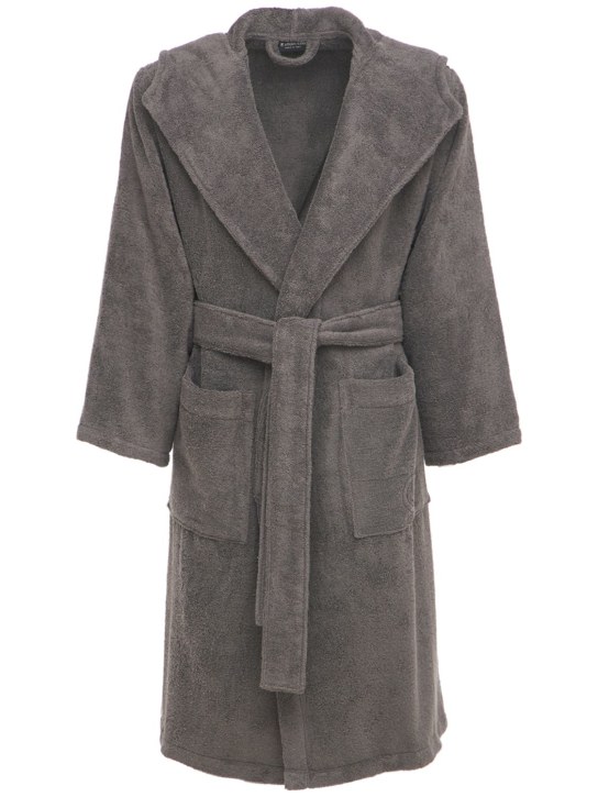 Armani/Casa: Dorotea cotton bathrobe - Grey - ecraft_0 | Luisa Via Roma