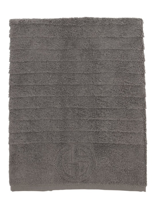 Armani/Casa: Dorotea cotton hand towel - Dark Grey - ecraft_0 | Luisa Via Roma