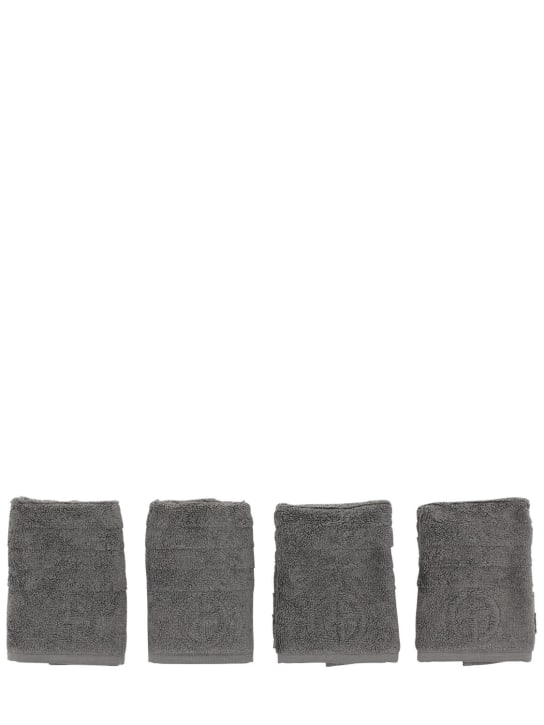 Armani/Casa: Dorotea cotton towel set - Dark Grey - ecraft_0 | Luisa Via Roma