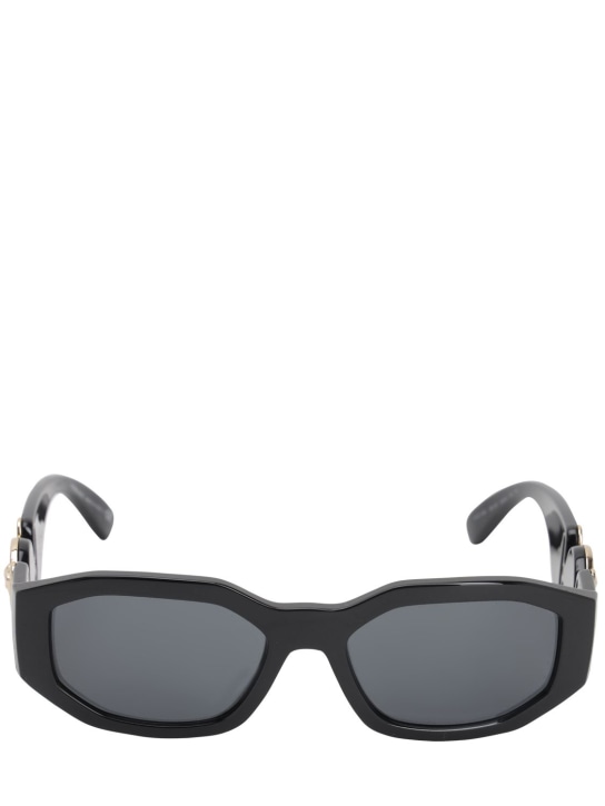 Versace: Versace Biggie squared sunglasses - Black - men_0 | Luisa Via Roma