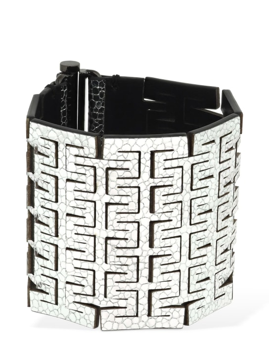 So-le Studio: Wright leather bracelet - Silver - women_1 | Luisa Via Roma