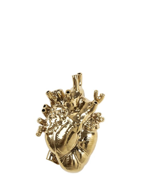 Seletti: Love In Bloom gold porcelain vase - Gold - ecraft_0 | Luisa Via Roma