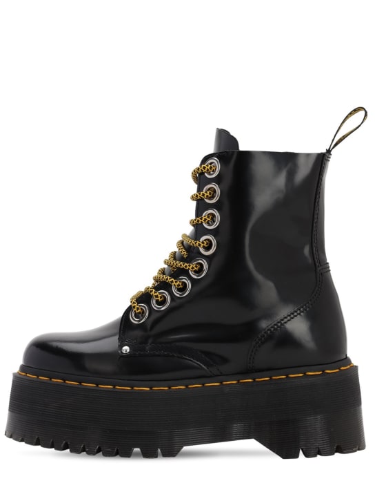 Dr.Martens: 60mm Jadon Max brushed leather boots - Black - women_0 | Luisa Via Roma