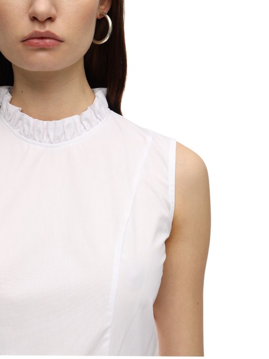 Batsheva: PRAIRE PRINTED COTTON DRESS - White - women_1 | Luisa Via Roma