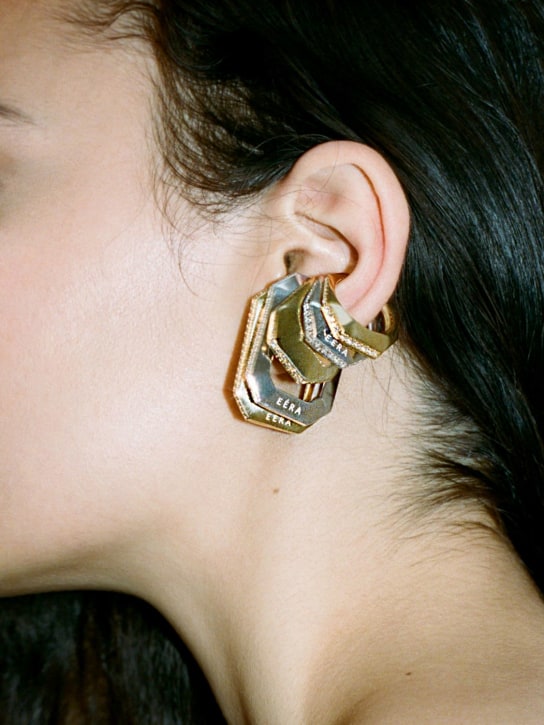 EÉRA: Sabrina 18kt gold & diamond mono earring - Gold - women_1 | Luisa Via Roma