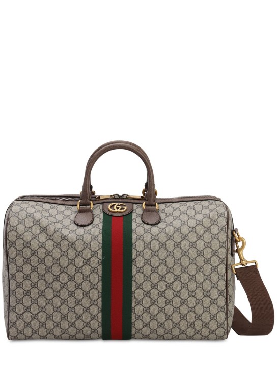 Gucci: The Gucci Savoy medium travel duffle bag - Beige - men_0 | Luisa Via Roma