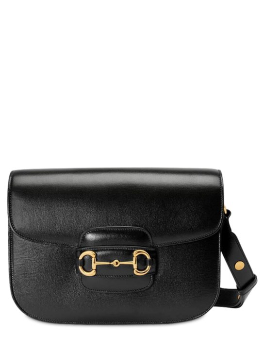 Gucci: 1955 Horsebit leather bag - Black - men_0 | Luisa Via Roma