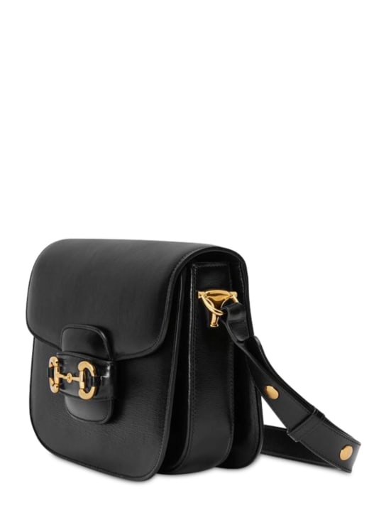 Gucci: 1955 Horsebit leather bag - Black - men_1 | Luisa Via Roma