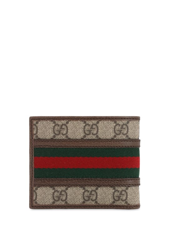Gucci: Ophidia GG Supreme coated classic wallet - Beige - men_1 | Luisa Via Roma