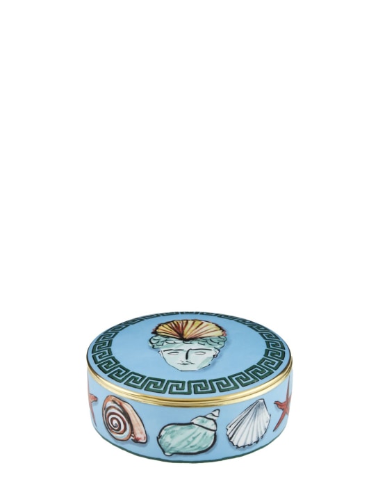 Ginori 1735: 13厘米Nettuno圆形陶瓷容器 - 蓝色/多色 - ecraft_0 | Luisa Via Roma
