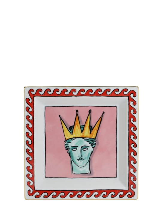 Ginori 1735: 24.5厘米Nettuno方形瓷盘 - 多色 - ecraft_0 | Luisa Via Roma