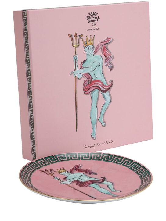 Ginori 1735: 33cm Nettuno porcelain plate - Pink - ecraft_1 | Luisa Via Roma