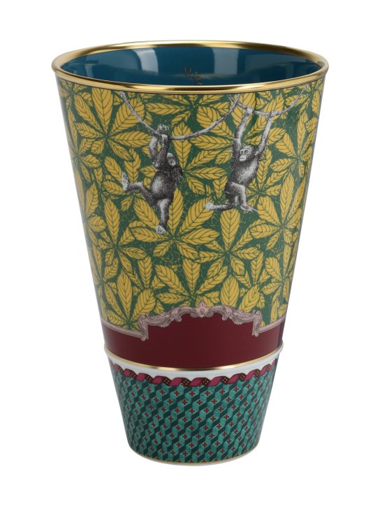 Ginori 1735: Totem monkey porcelain vase - Renkli - ecraft_1 | Luisa Via Roma