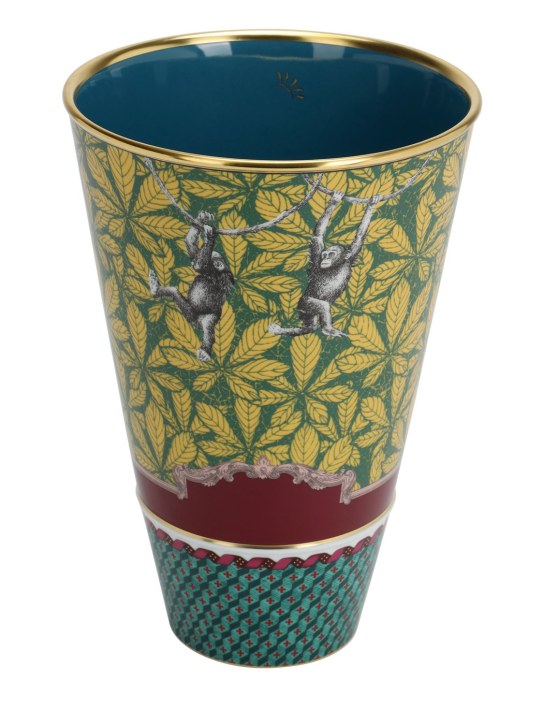 Ginori 1735: Totem monkey porcelain vase - Renkli - ecraft_0 | Luisa Via Roma