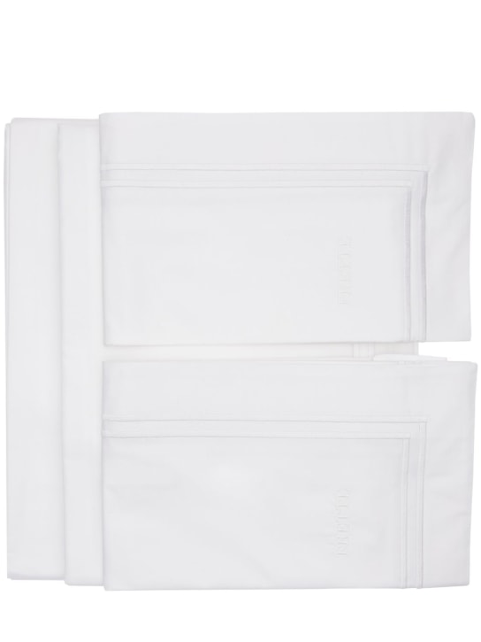 Frette: Hotel Classic cotton percale sheet set - White - ecraft_0 | Luisa Via Roma