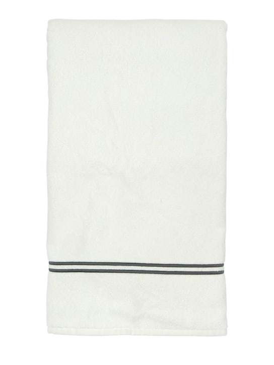 Frette: Hotel Classic bath towel - Beyaz/Gri - ecraft_0 | Luisa Via Roma