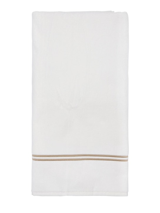 Frette: Hotel classic bath towel - White/Khaki - ecraft_0 | Luisa Via Roma