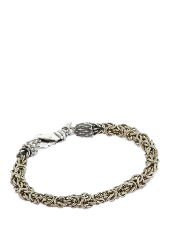 Emanuele Bicocchi: Byzantine chain bracelet - Silver - men_1 | Luisa Via Roma