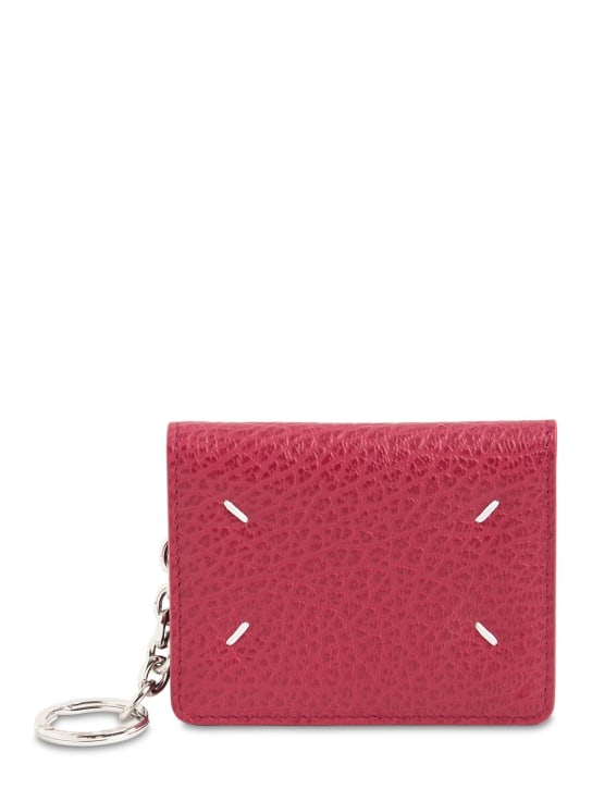 Maison Margiela: Grained leather card holder - women_0 | Luisa Via Roma