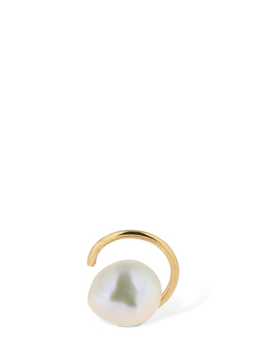Maria Black: Baroque twirl mono earring w/ pearl - Gold/Pearl - women_0 | Luisa Via Roma