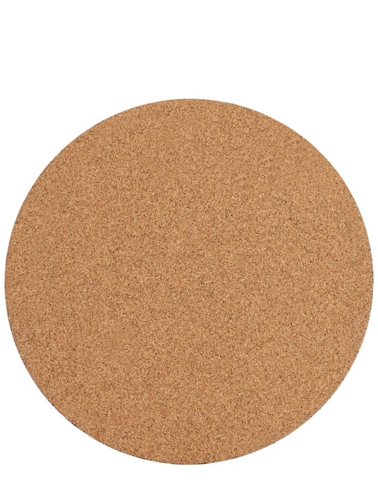 LISA CORTI: Hima palm lacquered cork round placemat - ecraft_2 | Luisa Via Roma