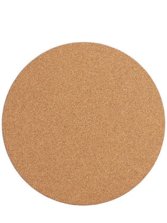 LISA CORTI: Hima palm lacquered cork round placemat - ecraft_2 | Luisa Via Roma