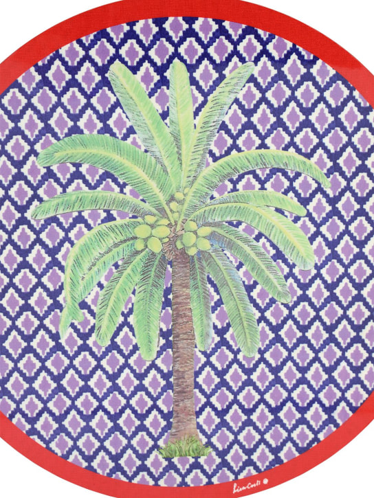 LISA CORTI: Hima palm lacquered cork round placemat - ecraft_1 | Luisa Via Roma