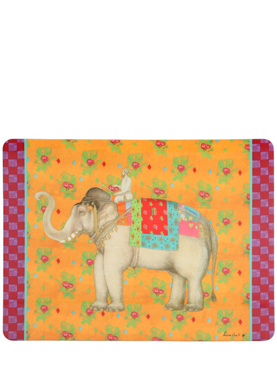 LISA CORTI: Ololay elephant lacquered cork placemat - ecraft_0 | Luisa Via Roma