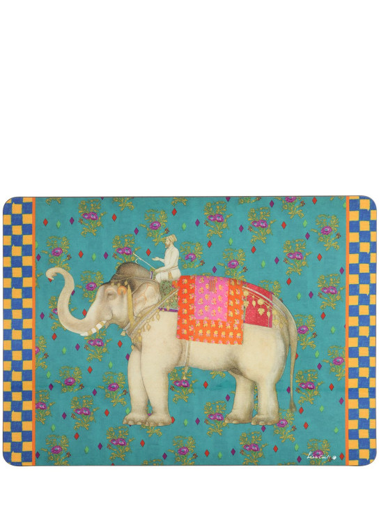LISA CORTI: Ololay elephant lacquered cork placemat - ecraft_0 | Luisa Via Roma