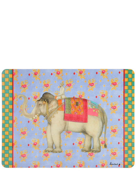 LISA CORTI: Ololay elephant lacquered cork placemat - ecraft_0 | Luisa Via Roma