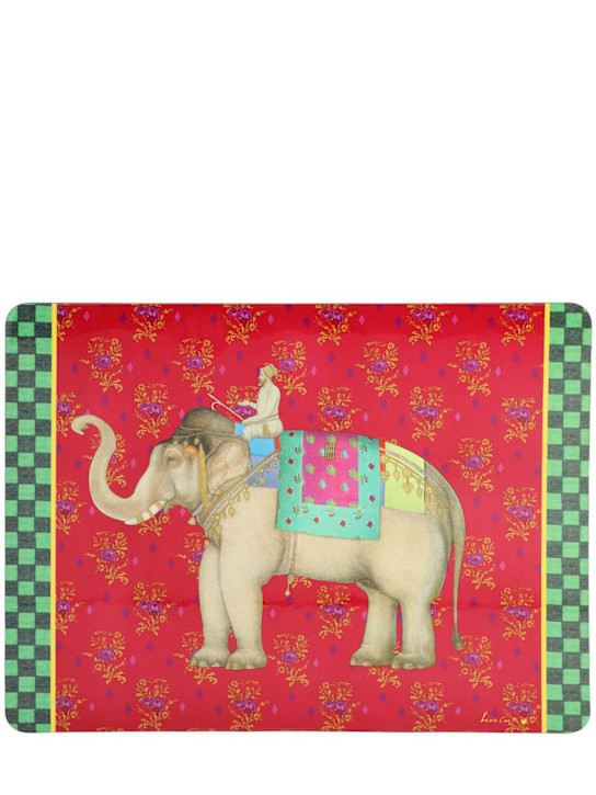 LISA CORTI: Ololay elephant lacquered cork placemat - ecraft_0 | Luisa Via Roma