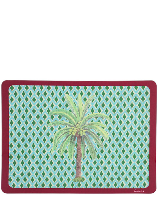 LISA CORTI: Hima palm lacquered cork placemat - ecraft_0 | Luisa Via Roma
