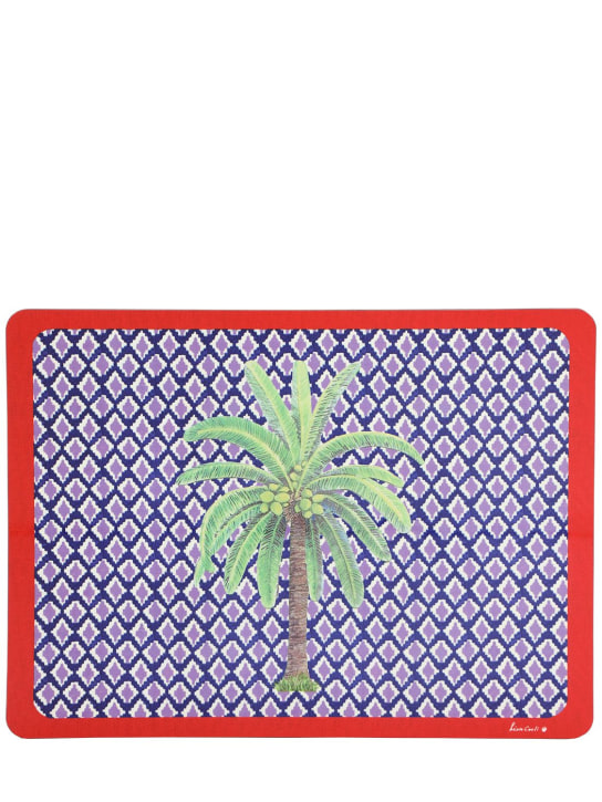 LISA CORTI: Hima palm lacquered cork placemat - ecraft_0 | Luisa Via Roma