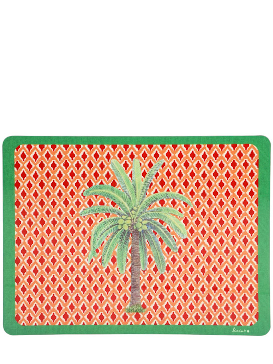 LISA CORTI: Hima palm lacquered cork placemat - ecraft_0 | Luisa Via Roma