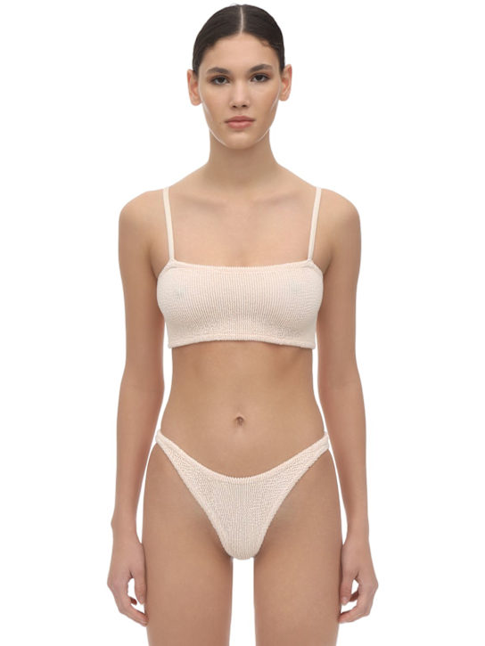 Hunza G: Gigi seersucker bikini set - women_0 | Luisa Via Roma