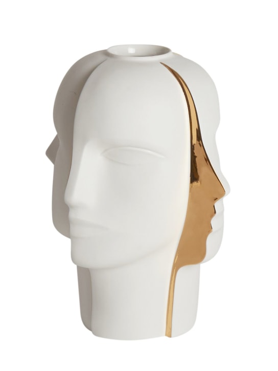 Jonathan Adler: Atlas Split vase - White/Gold - ecraft_2 | Luisa Via Roma