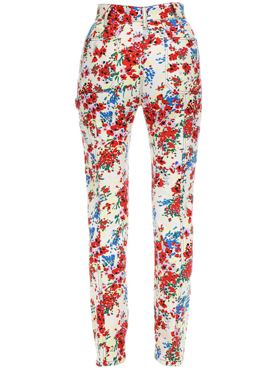 Atlein: PANTALONI SKINNY "LVR EXCLUSIVE" IN TWILL STRETCH - Bianco/Multi - women_1 | Luisa Via Roma