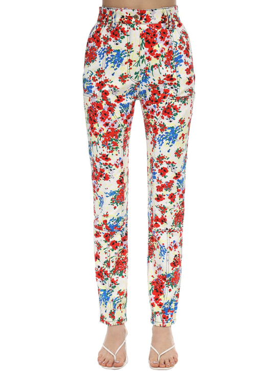 Atlein: LVR EXCLUSIVE STRETCH TWILL SKINNY PANTS - White/Multi - women_0 | Luisa Via Roma