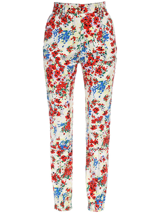 Atlein: PANTALONI SKINNY "LVR EXCLUSIVE" IN TWILL STRETCH - Bianco/Multi - women_0 | Luisa Via Roma