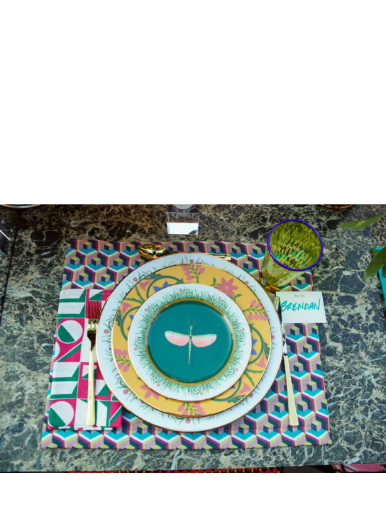 La Double J: Set of 2 dessert plates - Green - ecraft_1 | Luisa Via Roma