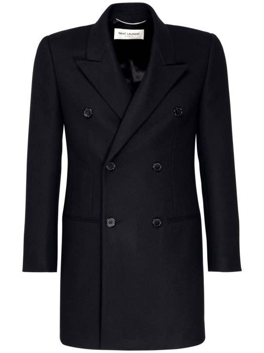 Mens double clearance breasted cashmere overcoat