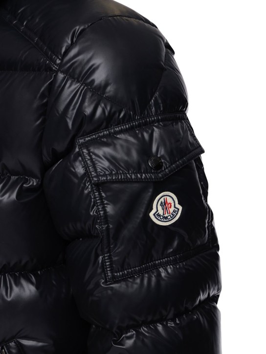 Moncler: Maya nylon laque down jacket - Black - men_1 | Luisa Via Roma
