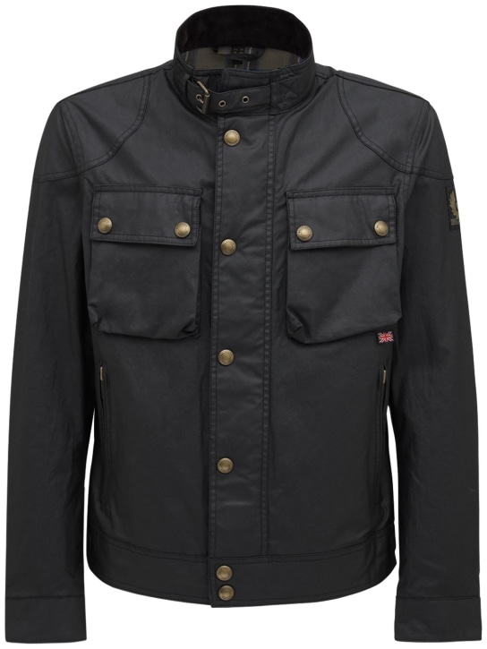 Belstaff: Racemaster waxed cotton blend jacket - men_0 | Luisa Via Roma