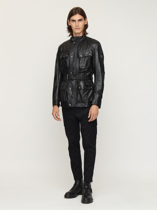 Belstaff: Trialmaster Panther 2.0 leather jacket - men_1 | Luisa Via Roma