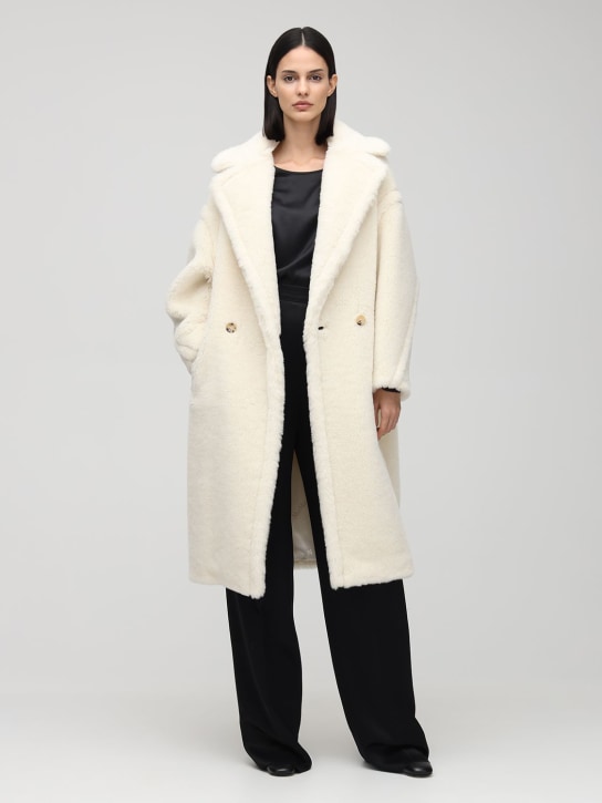 Max Mara: Tedgirl alpaca wool & silk coat - women_1 | Luisa Via Roma