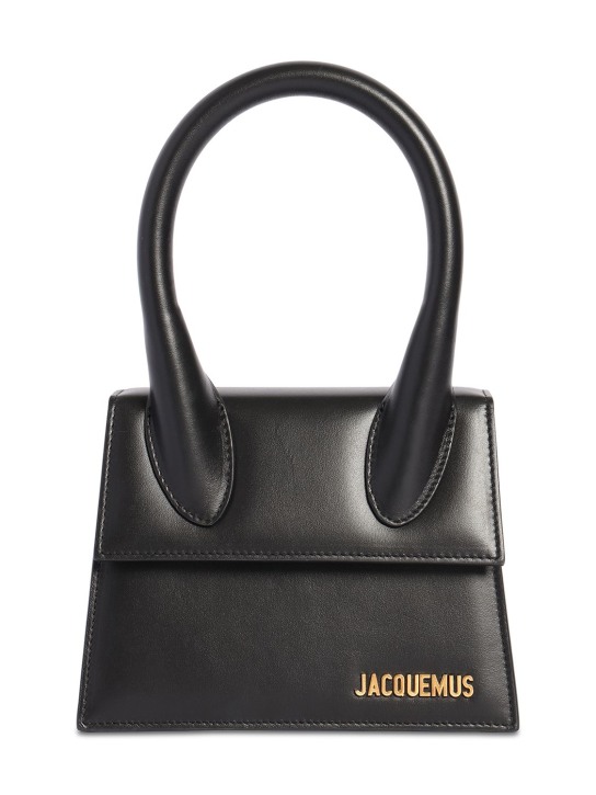 Jacquemus: Le Chiquito Moyen leather bag - Black - women_0 | Luisa Via Roma